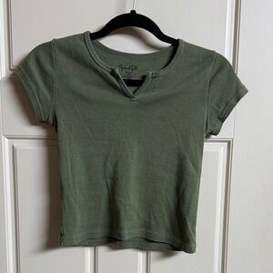 Brandy Melville Sage Green Short Sleeve Tee